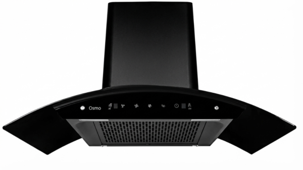 Osmo Valico Black Powder Coating 90cm panel Chimney